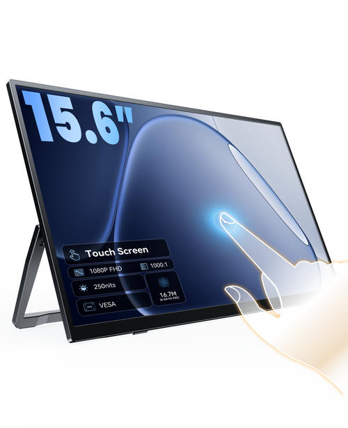 ZSCMALL Portable Monitor 15.6" 1080P IPS , Laptop Screen, Second Computer Gaming Display with Speakers, Travel Monitor for Windows/Mac/Android/iOS/Gaming Console