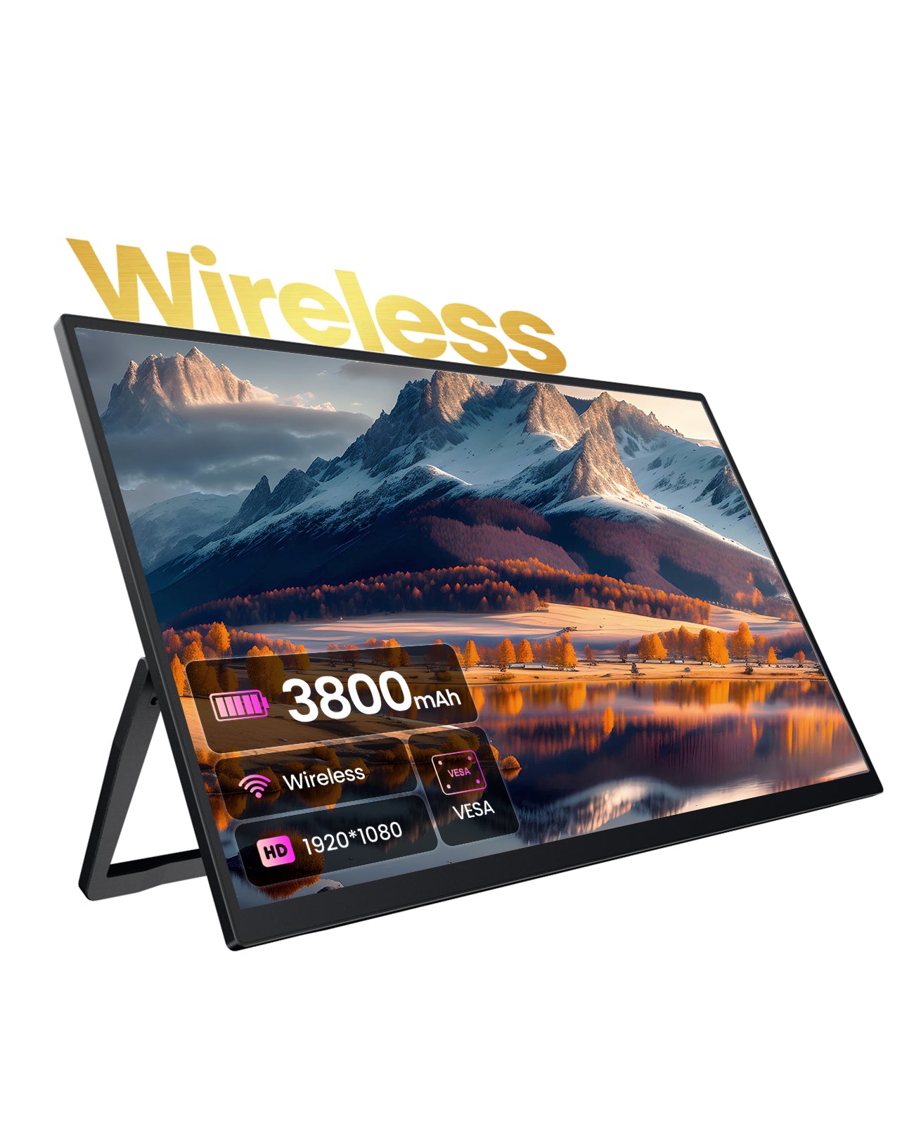 ZSCMALL Portable Monitor 15.6" 1080P IPS , Laptop Screen, Second Computer Gaming Display with Speakers, Travel Monitor for Windows/Mac/Android/iOS/Gaming Console