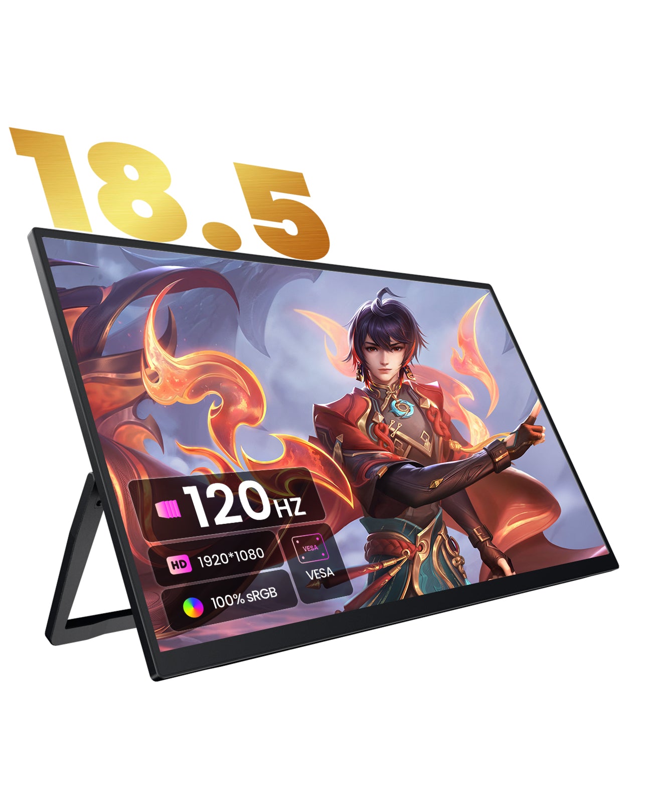 ZSCMALL 14''/15.6''/21.5''/23.8'' Portable Monitor FHD 1080P/2K/UHD 4K Upgrade - Ultra-Slim Portable Laptop Monitor with Kickstand - IPS Display for PC, MAC, Phone, Xbox, PS5 - USB C & HDMI