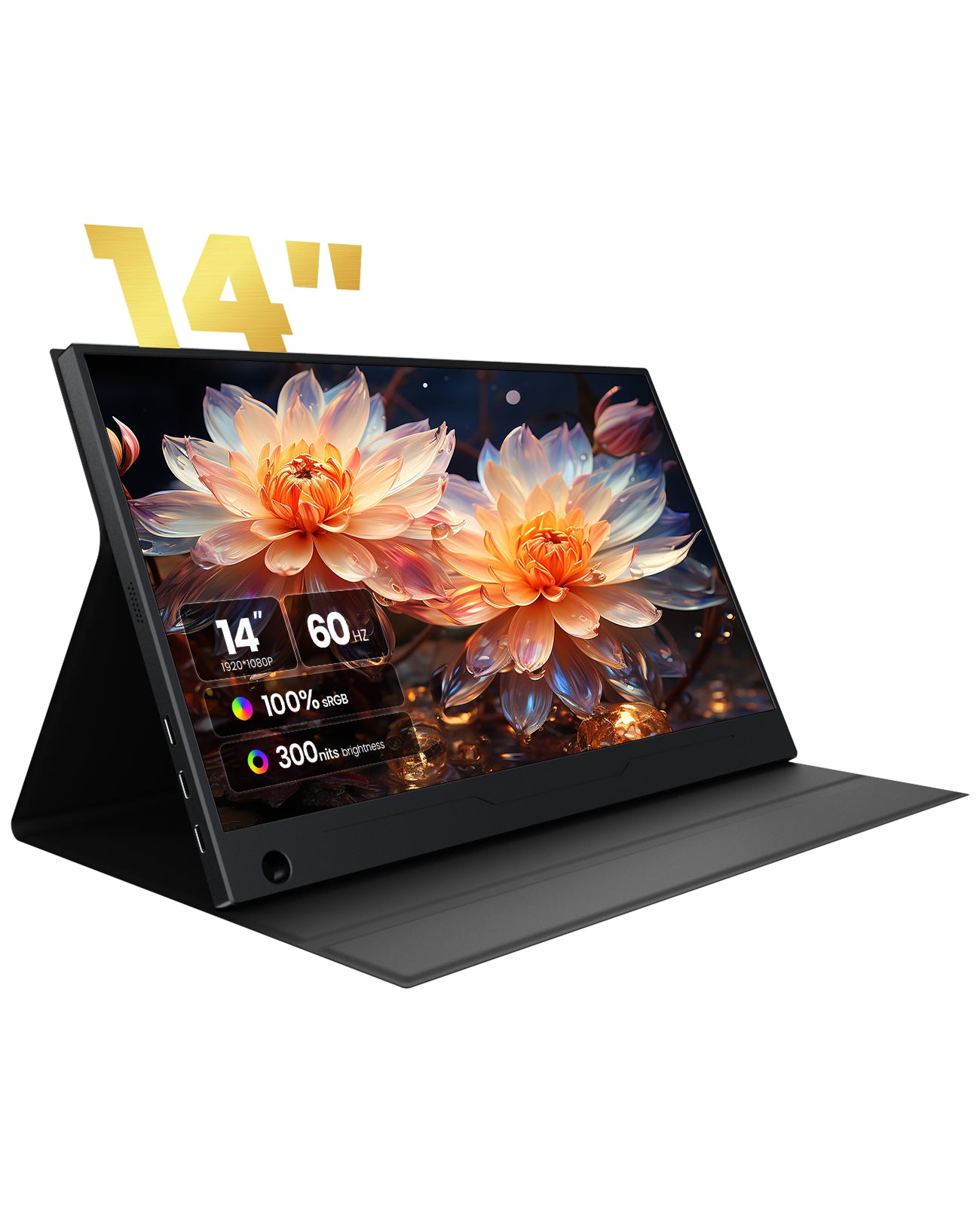 ZSCMALL prtable monitor 14”/15.6”/18.5” 1080P 120Hz Touch Monitor FHD 10-Point Touchscreen IPS Ultra light & Ultra thin slimbody Eye Care Flicker Free Low Blue Light HDMI