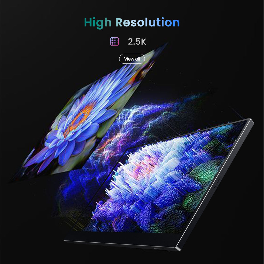 ZSCMALL Portable Monitor 15.6" 1080P IPS , Laptop Screen, Second Computer Gaming Display with Speakers, Travel Monitor for Windows/Mac/Android/iOS/Gaming Console