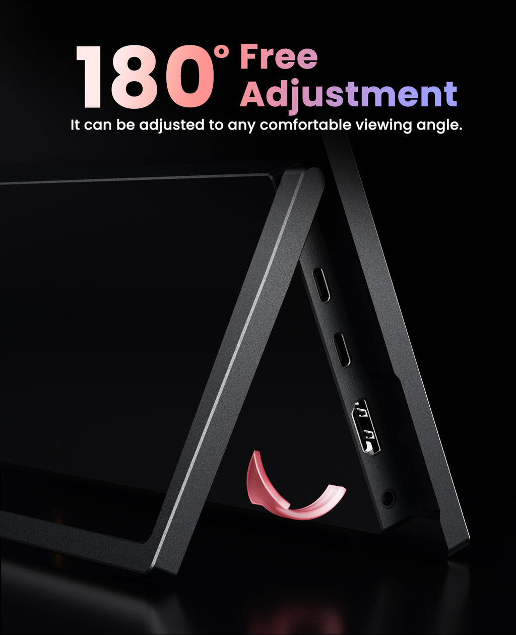 ZSCMALL 18.5”/21.5“/23.8” FHD 1080P 100 Hz Portable Monitor wireless&Battery Build in 5000mAh lasts for 4 hours monitor 100% sRGB FHD HDR USB HDMI with VESA Ultra Slim Portable Laptop Monitor,for Computer Switch Phone