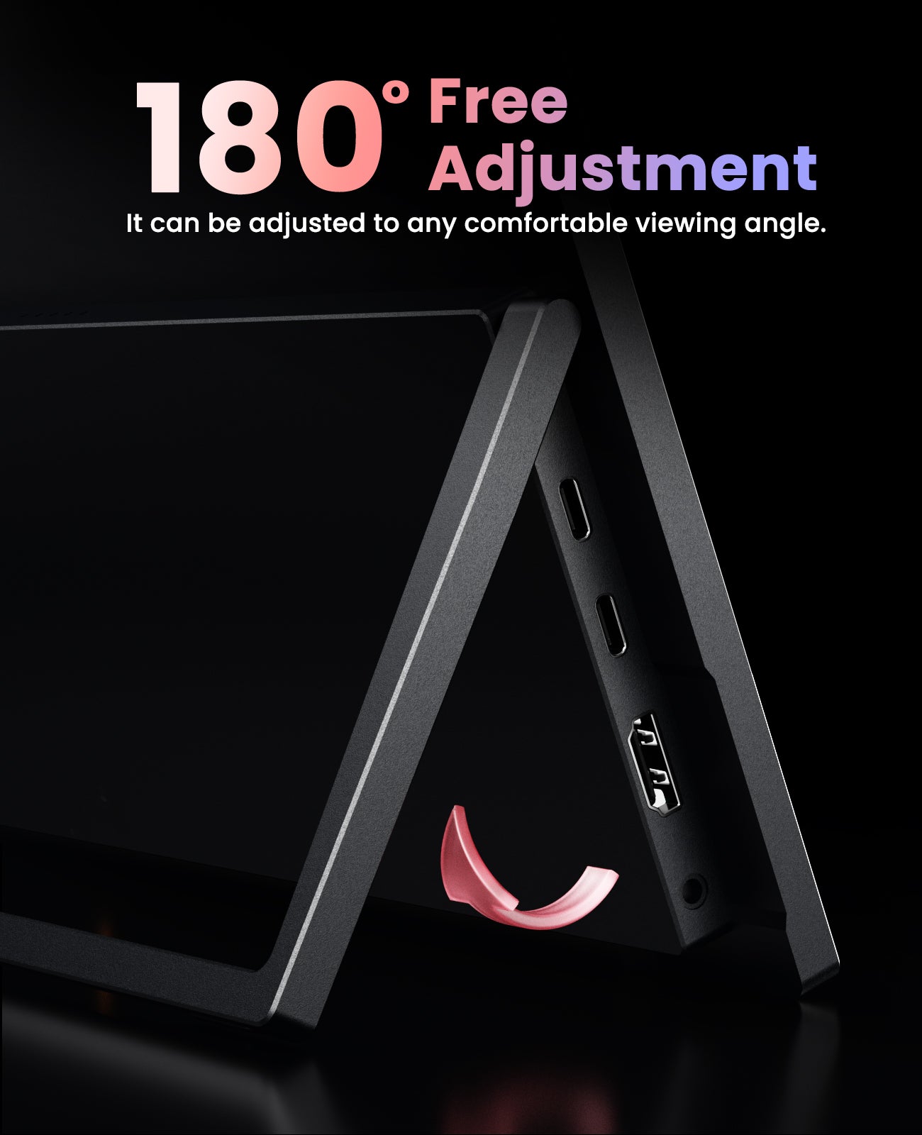 ZSCMALL 18.5”/21.5“/23.8” FHD 1080P 100 Hz Portable Monitor wireless&Battery Build in 5000mAh lasts for 4 hours monitor 100% sRGB FHD HDR USB HDMI with VESA Ultra Slim Portable Laptop Monitor,for Computer Switch Phone