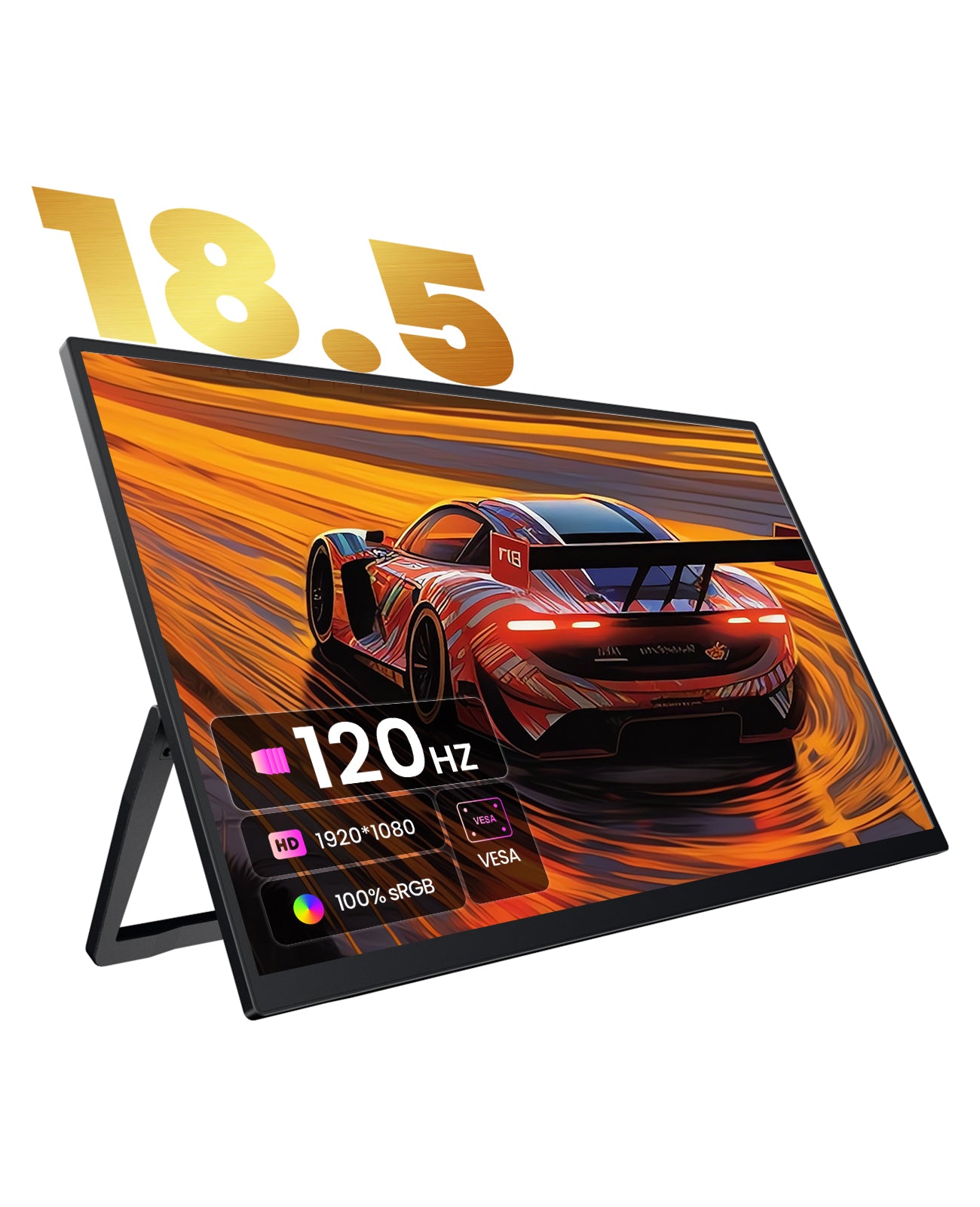 ZSCMALL 14''/15.6''/21.5''/23.8'' Portable Monitor FHD 1080P/2K/UHD 4K Upgrade - Ultra-Slim Portable Laptop Monitor with Kickstand - IPS Display for PC, MAC, Phone, Xbox, PS5 - USB C & HDMI