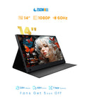ZSCMALL prtable monitor 14”/15.6”/18.5”/21.5” 1080P 120Hz Touch Monitor FHD 10-Point Touchscreen IPS Ultra light & Ultra thin slimbody Eye Care Flicker Free Low Blue Light HDMI